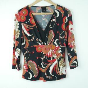 Vintage Large Top Y2K Babydoll Officecore Quirky Artsy Retro Floral Whimsigoth